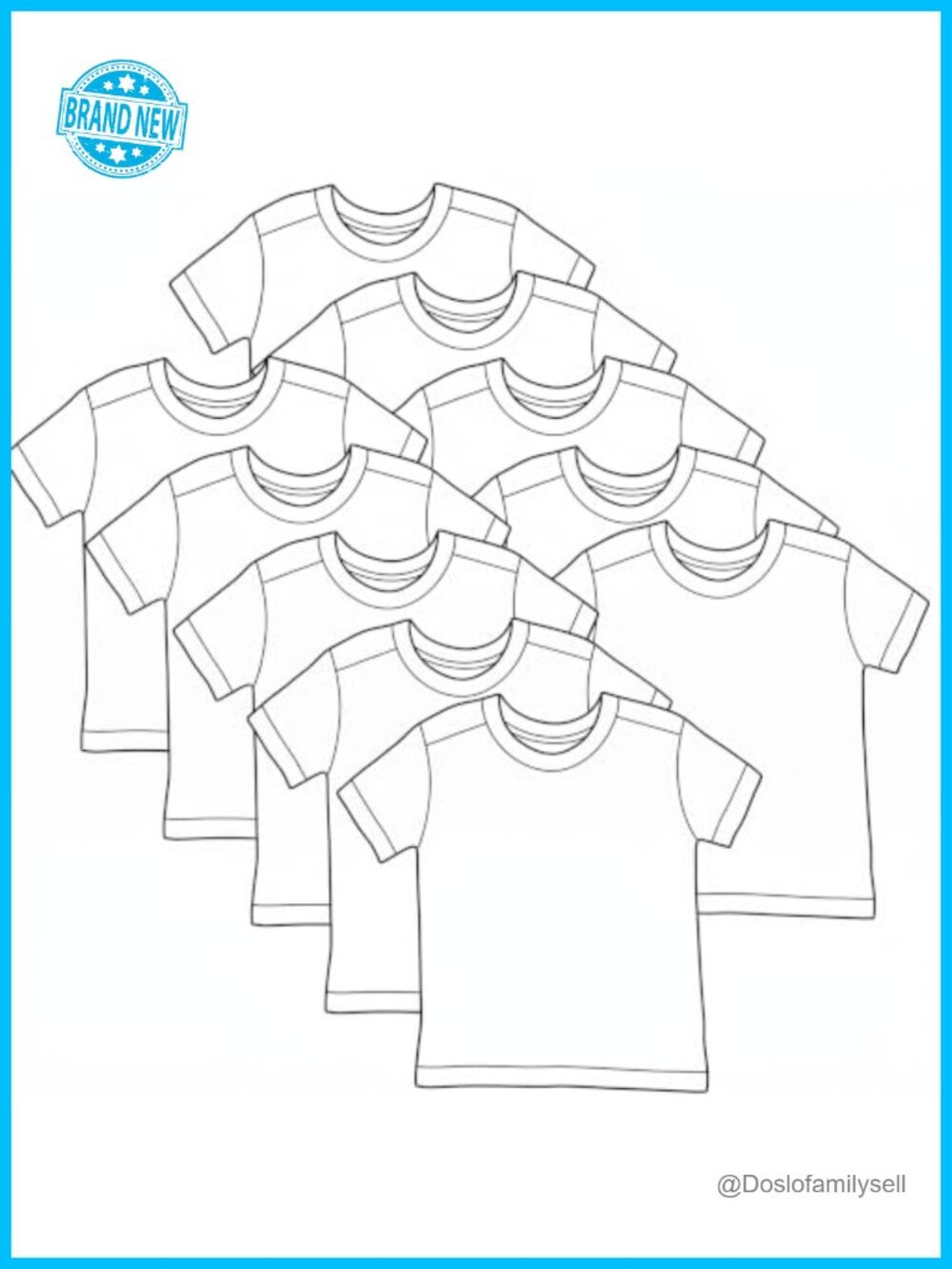 Organic Cotton Short Sleeve T-Shirts 10-Pack Baby Toddler Kids